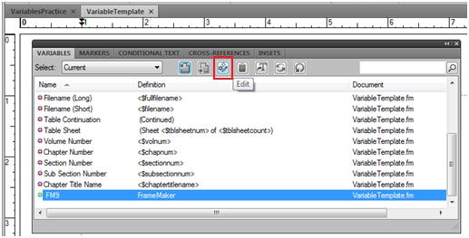 Edit User Variable