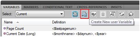 Variable dialog box